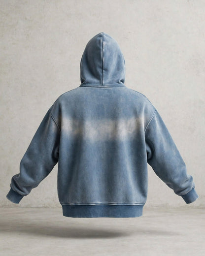 Lá Q - Sunfade Two-Way Zipper Boxy Fleece Hoodie | Unisex