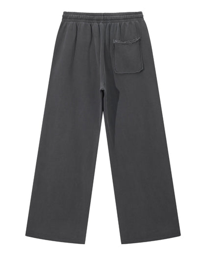 Lá Q - Snow Washed Raw Edge Sweatpants | Unisex