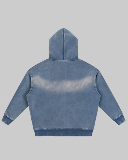 Lá Q - Sunfade Two-Way Zipper Boxy Fleece Hoodie | Unisex