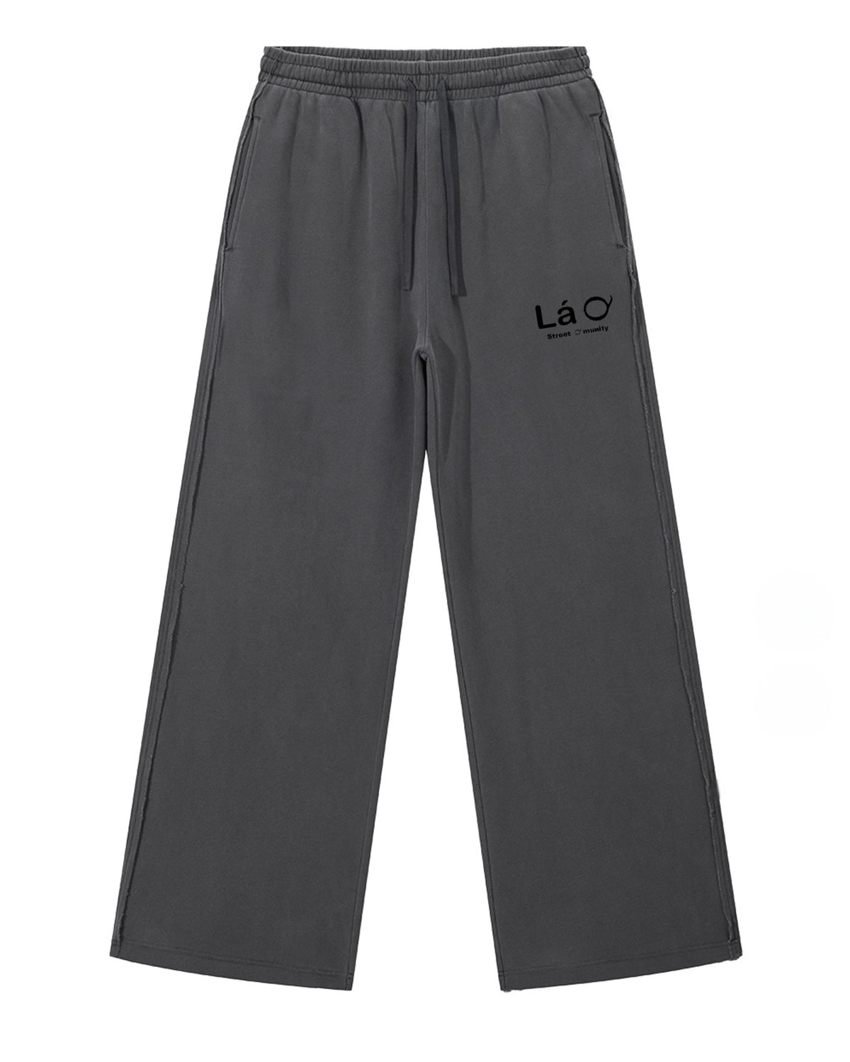 Lá Q - Snow Washed Raw Edge Sweatpants | Unisex