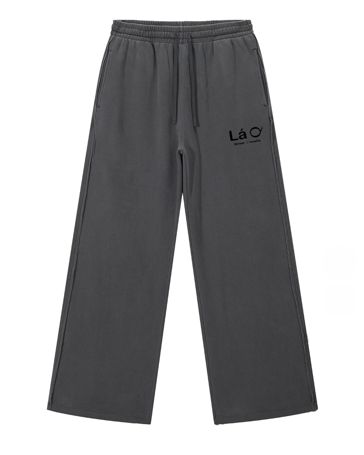 Lá Q - Snow Washed Raw Edge Sweatpants - Women view