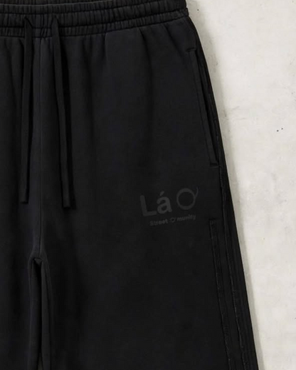 Lá Q - Snow Washed Raw Edge Sweatpants - Men view