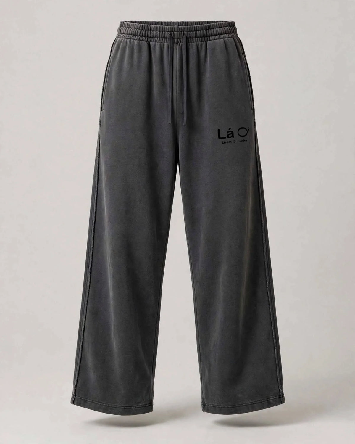 Lá Q - Snow Washed Raw Edge Sweatpants - Men view