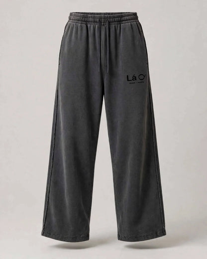 Lá Q - Snow Washed Raw Edge Sweatpants - Men view