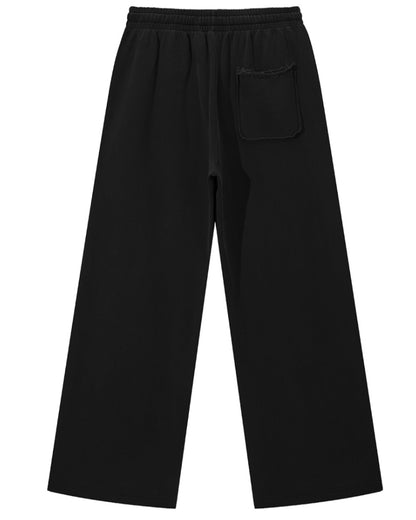 Lá Q - Snow Washed Raw Edge Sweatpants | Unisex