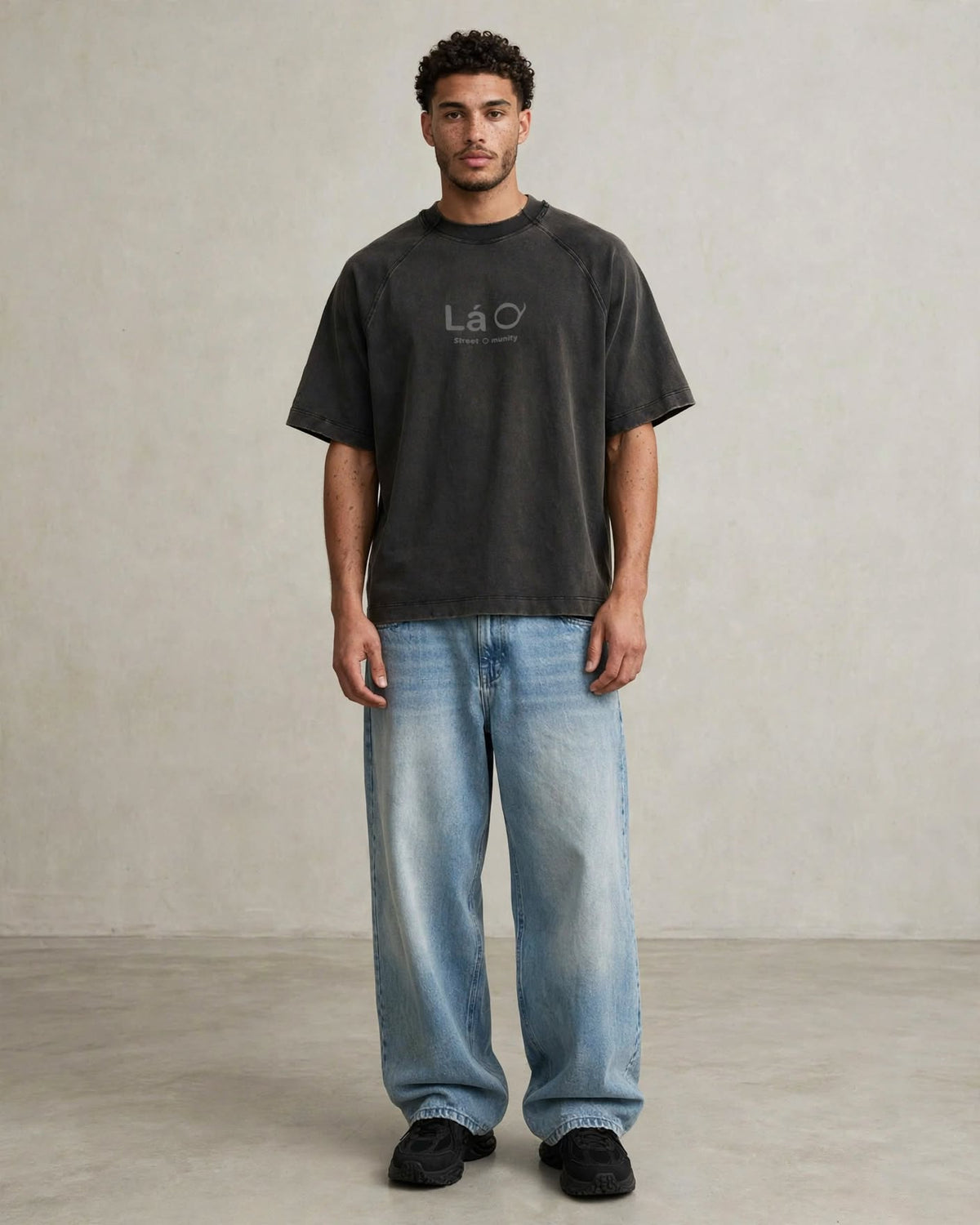 Lá Q - Vintage Washed Raglan Cotton T-Shirt | Unisex
