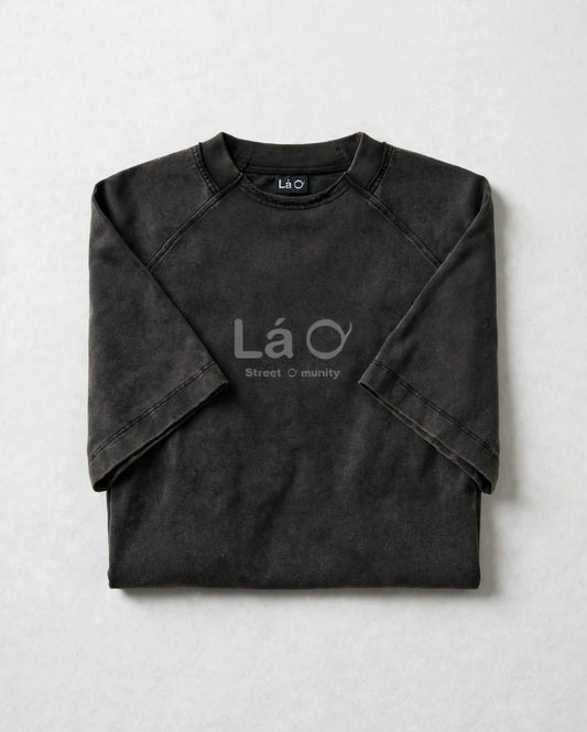 Lá Q - Vintage Washed Raglan Cotton T-Shirt | Unisex