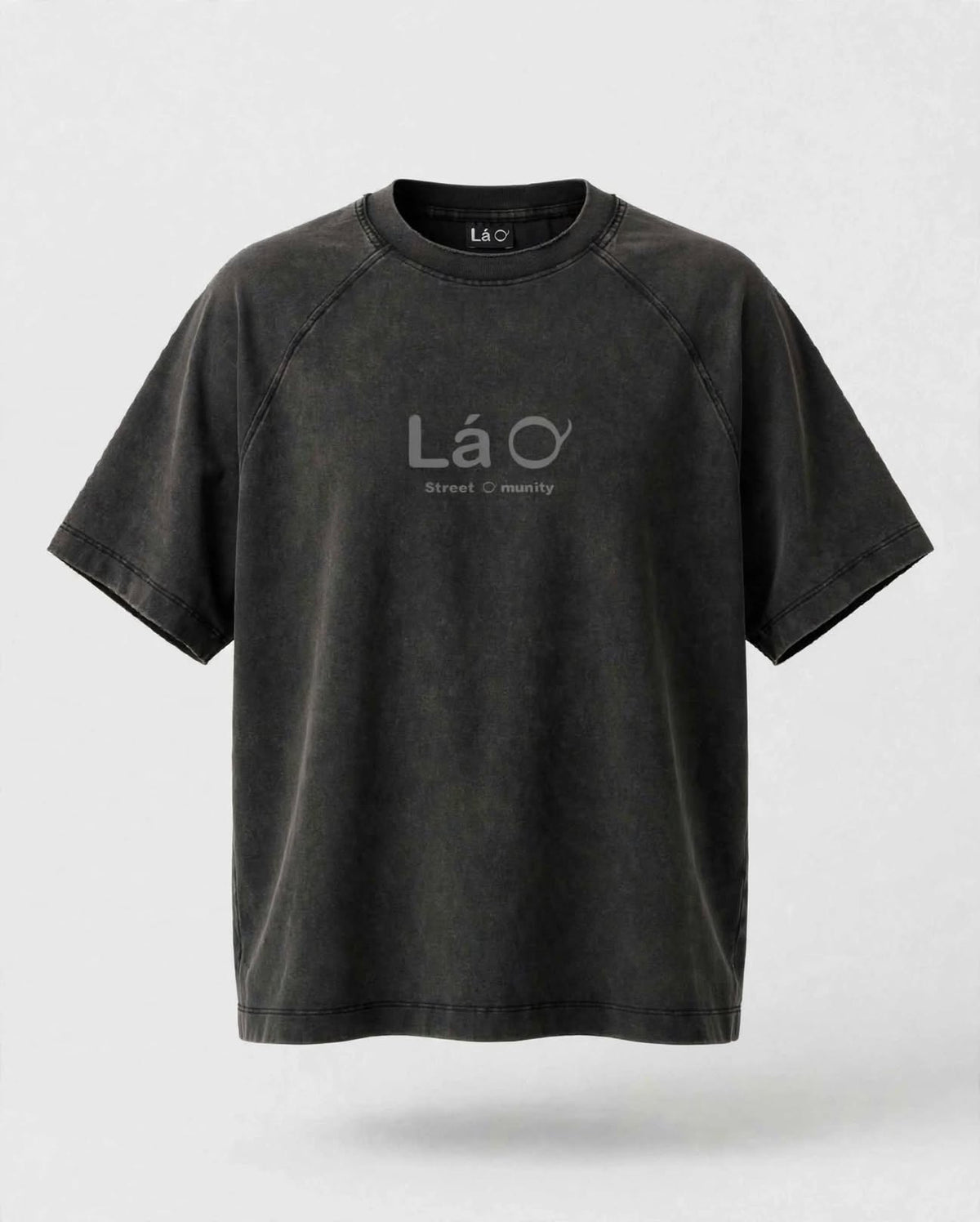 Lá Q - Vintage Washed Raglan Cotton T-Shirt - Women view