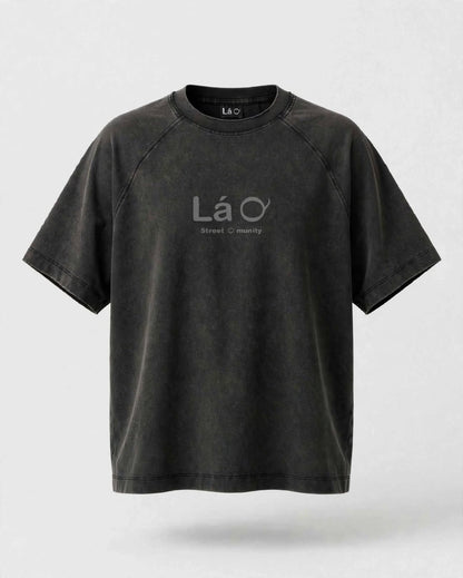 Lá Q - Vintage Washed Raglan Cotton T-Shirt - Women view