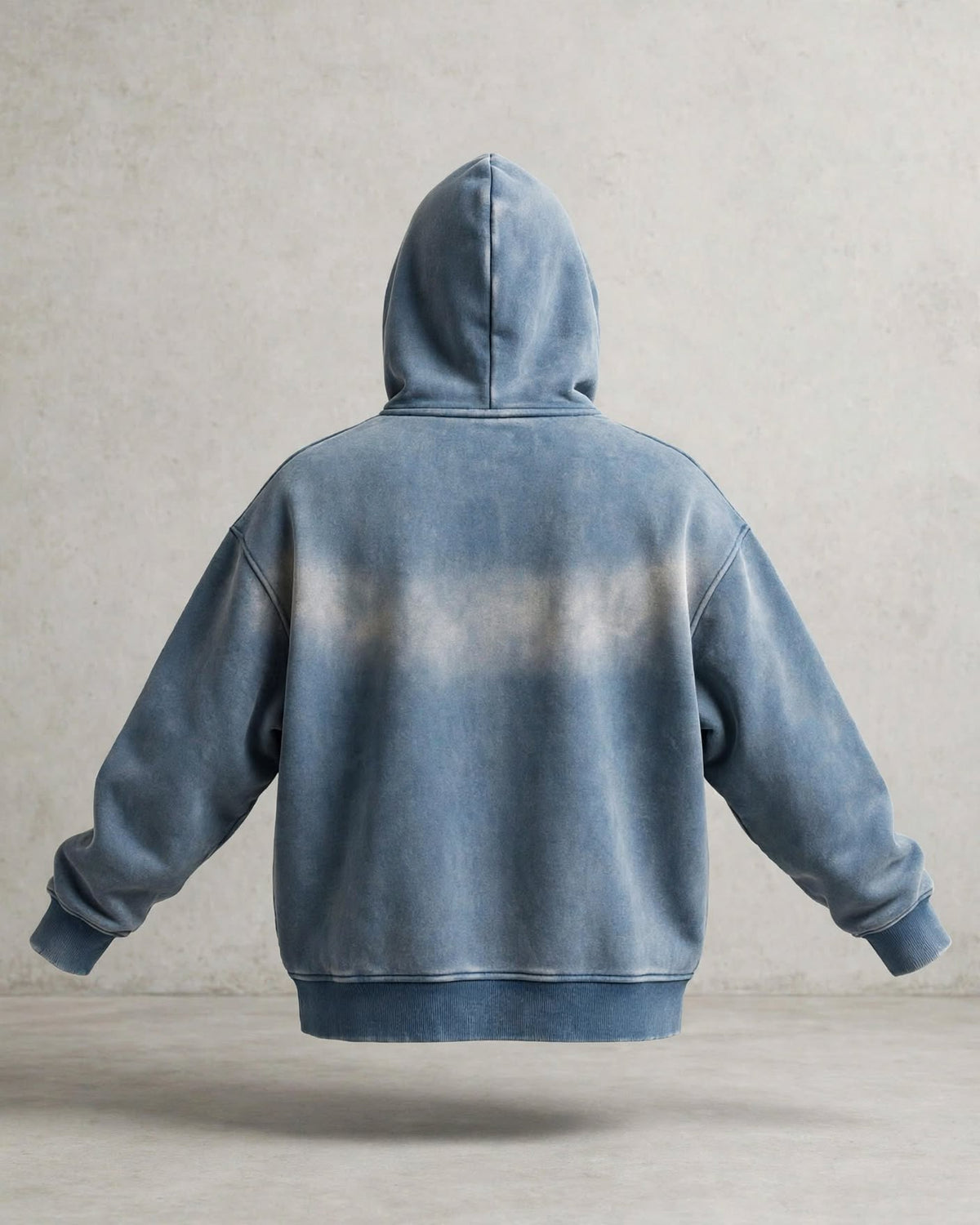 Lá Q - Sunfade Two-Way Zipper Boxy Fleece Hoodie - Men view